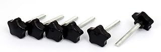 New Lon0167 M8 x Featured 60mm Plastic Star reliable efficacy Head Screw Bolt Clamping Knob Grip Black 6pcs(id:d7d d3 29 f36)