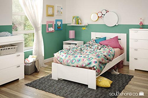South Shore Reevo 6-Drawer Double Dresser, Pure White With Matte Nickel Handles #TOP17