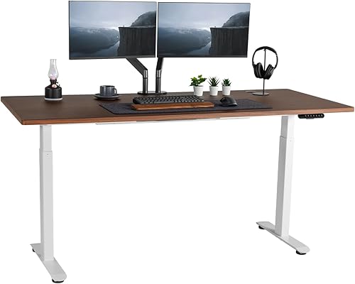 Miniatura 1 de Escritorio eléctrico de pie de 71 x 32 pulgadas, escritorio eléctrico de altura ajustable con doble motor, escritorio eléctrico para sentarse y
