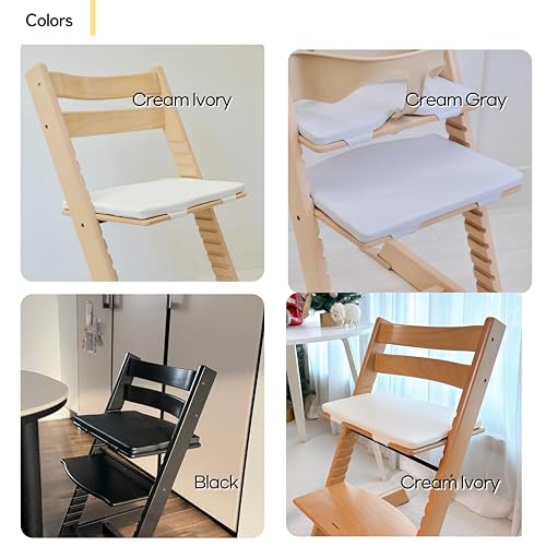 Image of COZYKIDS Tripp Trapp Baby Cushion, Cream Ivory, Large Seat Pad
