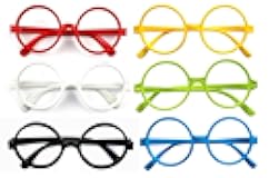 Pack of 6, Children Kids Nerd Fake Glasses No Lens Small Frame Round Eyeglasses Costume Pretend Play (Age 3-10)