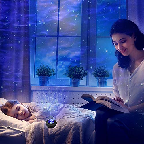 Dongzhen Starry Night Light Projector For Bedroom，Sky Galaxy Projector Ocean Wave Projector Light With Remote Control & Bluetooth Music Speaker, As Gifts For Birthday Party Bedroom #TOP4