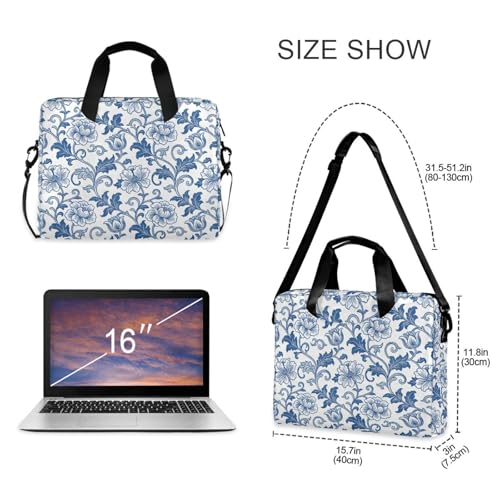 Bolso portátil para laptop 15.6" azul vintage miniatura 5