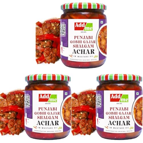 Image of Add me Homemade Mix sweet Pickle of Gobhi Gajar Shalgam 600 gm Punjabi meethi Mixed Pickles of Carrot, Turnip & Cauliflower with Garlic and onion | Handmade Ghar ka Bana Mixed Pickle | Natural Hath ka Bana Desi Achar