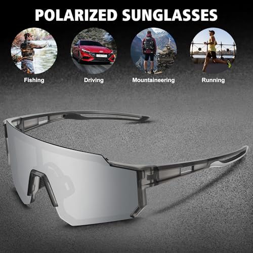 image for STORYCOAST Polarized Sports Sunglasses for Men Women,Driving Fishing C