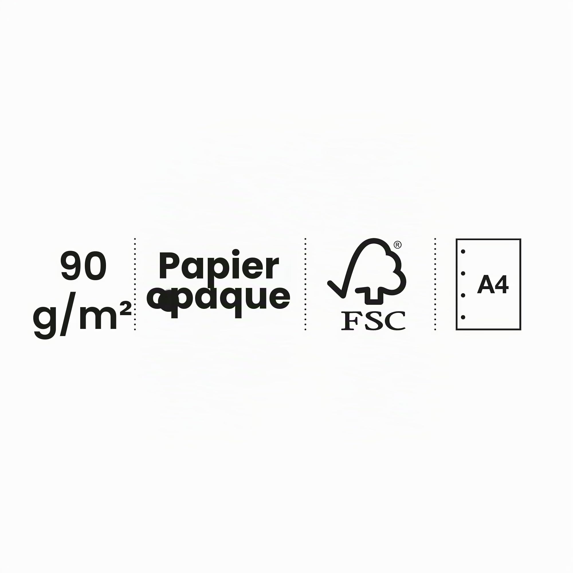 Miquelrius Bloc de recharge A4 100 feuilles quadrillées 4x4 mm 90 g/m² papier opaque perforé