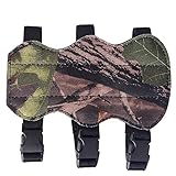 Archerest Arm Guard, Leather Bow Range Bracer Protector with Adjustable 3-Strap Buckles (Camo)