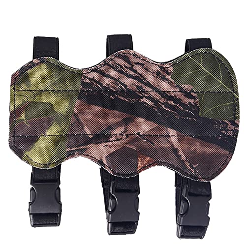 Archerest Arm Guard, Leather Bow Range Bracer Protector With Adjustable 3-Strap Buckles (Camo) #TOP20