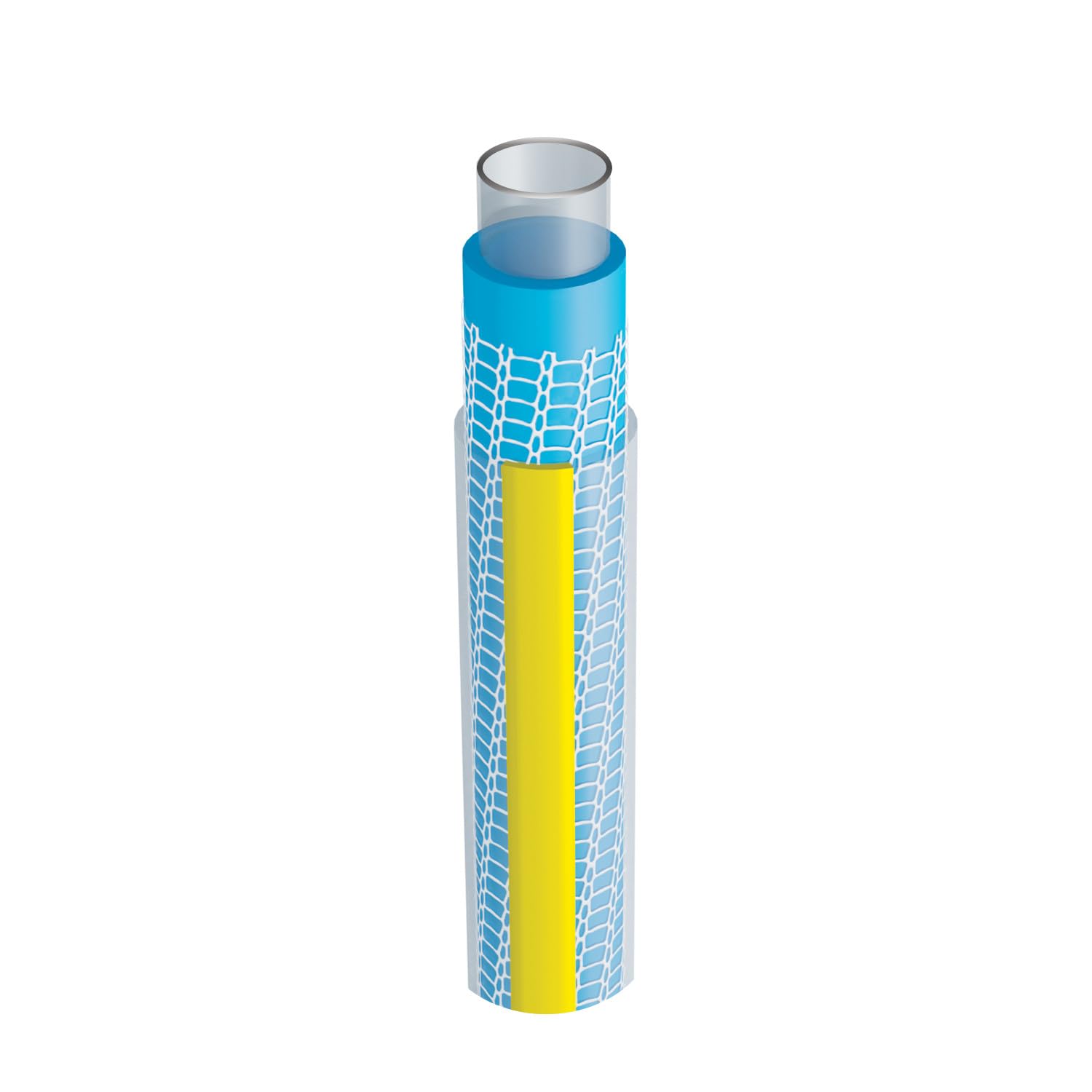 Tuyau d'arrosage professionnel à 4 couches - Anti-torsion - Flexible - Résistant aux UV - 25 bar (1/2" 50 m)