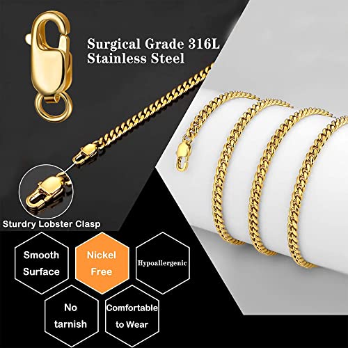 18K Gold Lobster Claw Clasp Gold Filled With Closed Jump Rings For Necklaces Bracelet Or Jewelry Making, Made In Italy.10Mmx4Mm(0.39 X 0.16 Inch) #TOP3