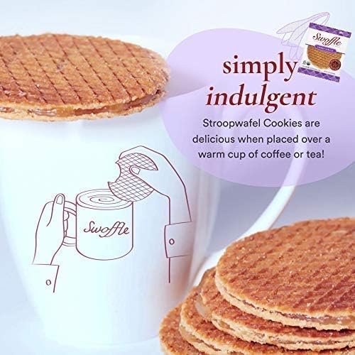 Miniatura 7 de Swoffle - Stroopwafels orgánicos certificados sin gluten - Relleno de caramelo y vainilla francesa  (12) waffles envueltos individualmente, (6) de