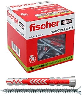 fischer 538246 DuoPower Wall Plug, Grey/red