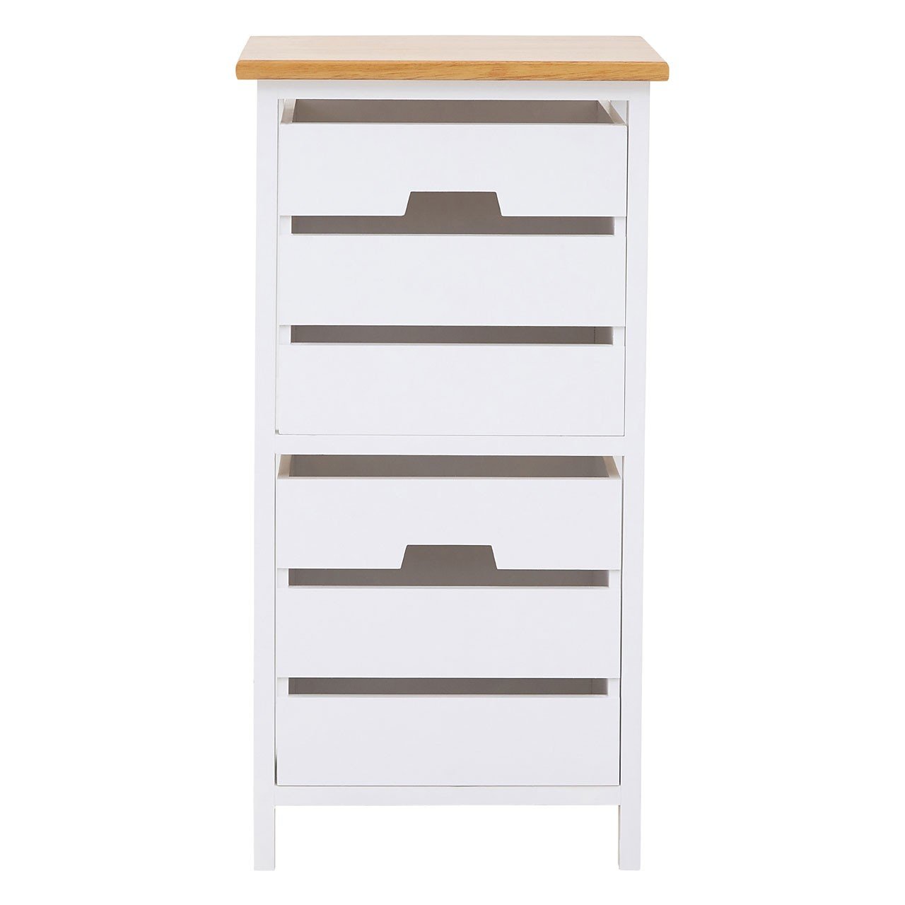 Premier Stylish Storage Newport 2 Drawer Chest Two Slatted Box Drawers Cut-out Handles