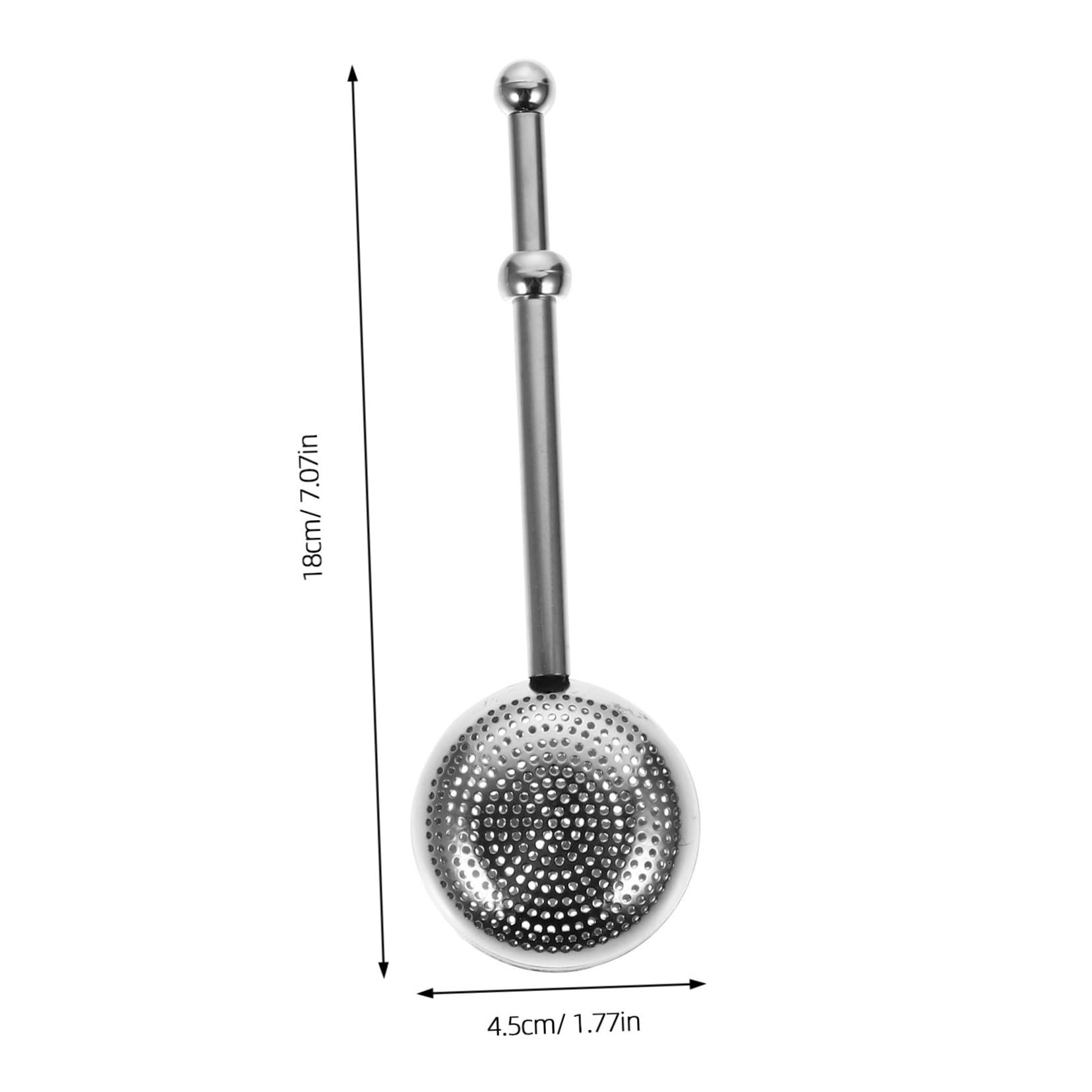 PRETYZOOM 2sets Long Handle Stainless Steel Tea Strainers Retractable Tea Infuser Balls Easy Clean Resistant for Home Office Use 2pcs*2