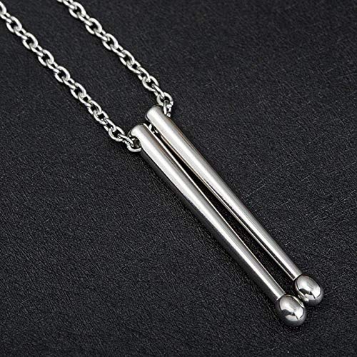 Rock Drumstick Pendant Necklace for Men Drummer Gifts Stainless steel Drum Stick Necklaces4