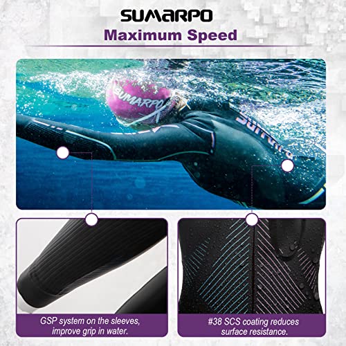 Sumarpo Triathlon Wetsuit Men & Women 3/2Mm, Eco-Based Yamamoto Scs Smoothskin Neoprene Skinsuits For Open Water Swimming, Fina & Ironman & Usat Approved #TOP2