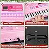 What are the Best Digital Piano for Kids? 6 WOSTOO Kids Keyboard Piano, Portable 61 Keys Keyboard Electronic Digital Piano, Early Learning Educational Musical Piano Toy Keyboard for Beginners with Music Stand, Microphone (Pink) #4