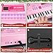 WOSTOO 61 Key Piano Keyboard for Kids, Portable 24.6-Inch Electronic Digital Piano with Follow Teaching Mode, Music Stand, Microphone & Recording, Educational Musical Instrument for Beginners, Pink