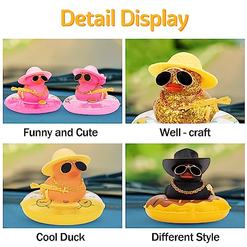 image for wonuu Car Ornament Rubber Duck, for Car Dashboard Decoration Accessori
