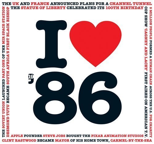 1986 BIRTHDAY or ANNIVERSARY Gift - I Love 1986 Greetings Card , Chart Hits Music CD , 20 Original Songs