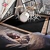 Non-Slip Drum Mat Rug 120x160cm, Soundproof Electric Drum Carpet for Electronic/Jazz Drum Kits, Bass Pedals, Floor Protection - Drum Accessories #1