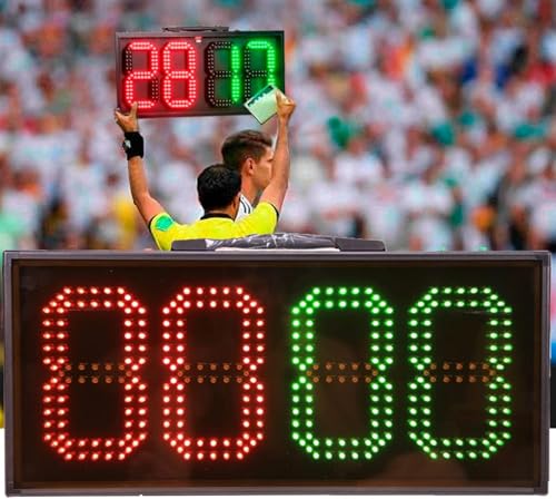 Tablero electrónico LED portátil para fútbol doble cara miniatura 3