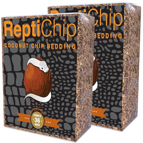 ReptiChip Coconut Substrate Bedding 36 Quart (2 Pack)