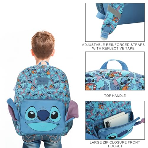 Bioworld Disney Stitch Character Print 16" Backpack & Lunch Kit Value Set2