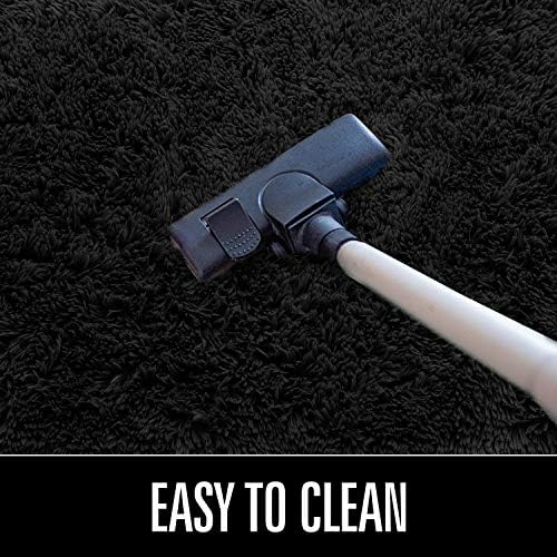 LOCHAS Area Rugs for Living Room, Fluffy Shaggy Super Soft Carpet Suitable as Bedroom Rug Nursery Rugs Kids Mat, Large Floor Mat Furry Plush Rug for Home Decor 120 X 160cm Black