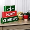 EXCELLO GLOBAL PRODUCTS Set of 3 Christmas Decor Blocks - Merry Christmas #4