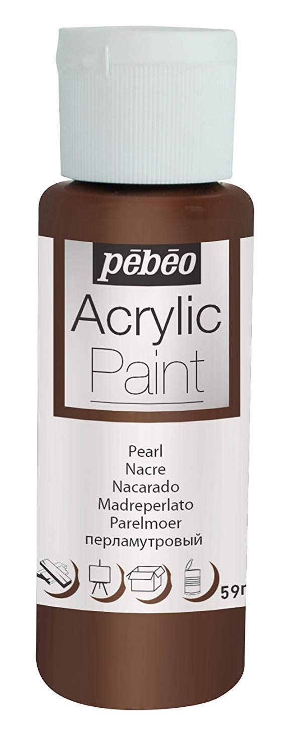 Pebeo Unisex Brown Chocolate Pearl Acrylic Paint 59Ml