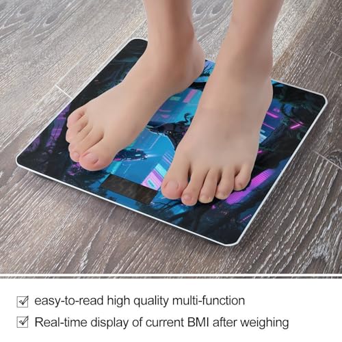 Báscula de baño digital con vidrio templado y pantalla LCD miniatura 5