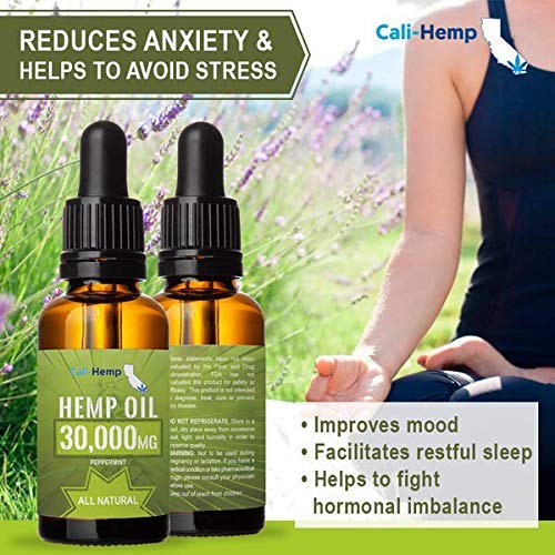 (2 Pack) Pure Organic Hemp Oil Extract 60000mg for Anxiety Relief Stress Relief & Pain Relief- All Natural Hemp Drops Ingestible & Topical Use - Vegan - Non-GMO - Plant Based-Peppermint - Image 3