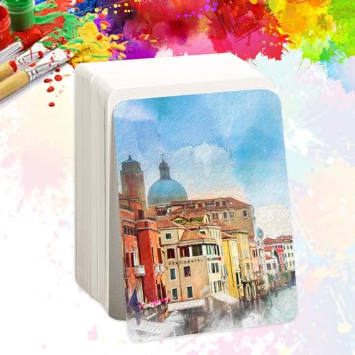 Plstod 40 hojas de papel acuarela, 300 g/m² papel acuarela blanco...