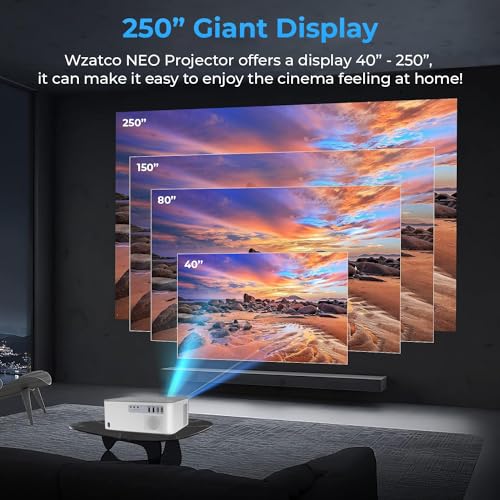 Image of TOPTRO NeoSmart, Fully Automatic, Full HD Native 1080P, Android Projector for Home 4K HDR, 8800 L, (Auto Focus + Auto Keystone), HDMI ARC, Dual WiFi & BT, YouTube, Netflix, Prime & More