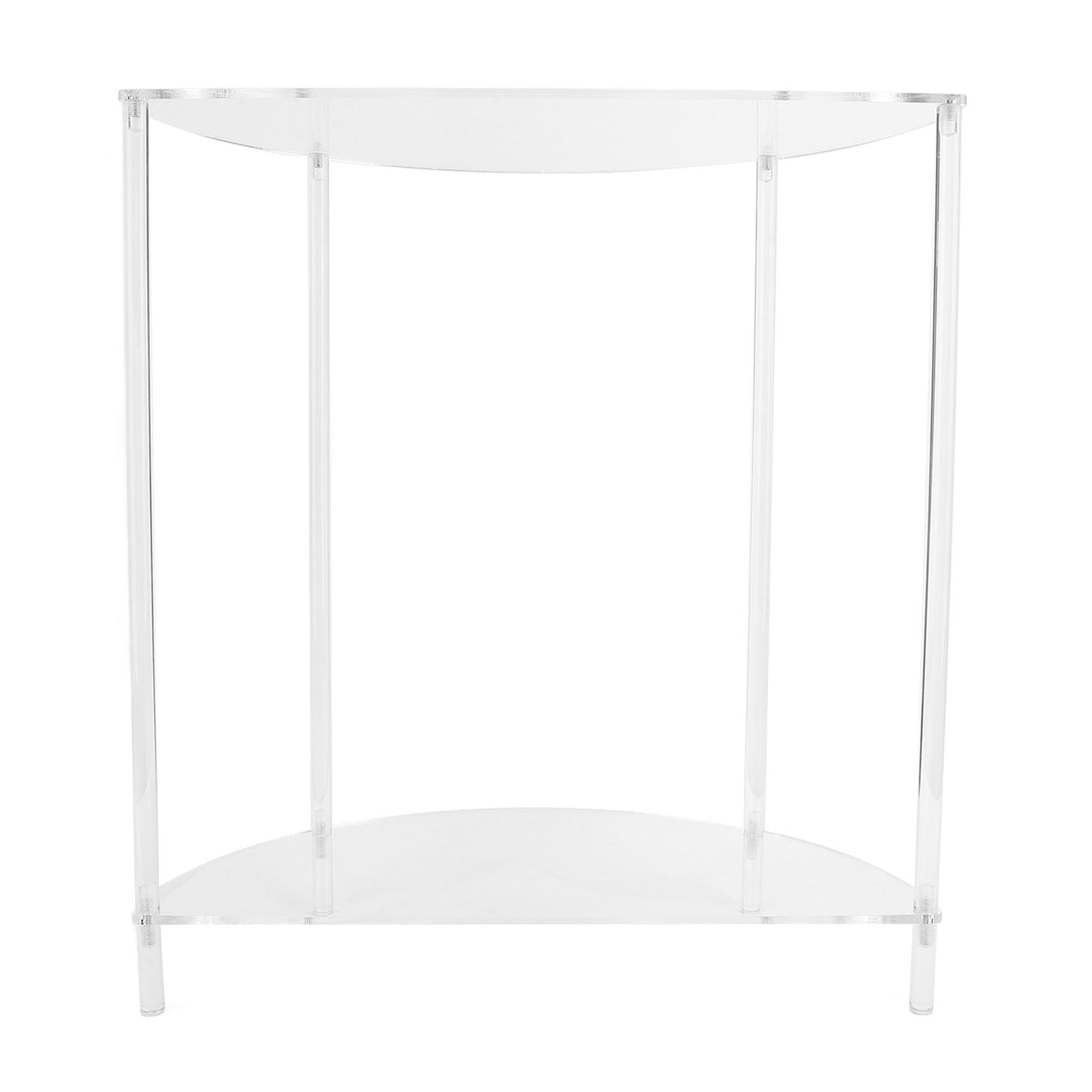 banapoy Tavolino Angolare in Acrilico, Tavolo con Accenti a Mezzaluna a 2 Livelli Tavolo da Ingresso Moderno a Mezzaluna, Decorazioni per la Casa per Soggiorno, Camera da Letto, Bagno,