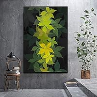 SIGNWIN Framed Canvas Wall Art Colorful Leaves Canvas Prints Home Artwork Decoration for Living Room,Bedroom - 16