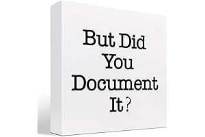 "But Did You Document It" Wood Box Sign Decor - Rustic Office...
