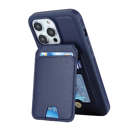 Étui portefeuille iPhone 13 Pro Max compatible MagSafe en bleu - 6