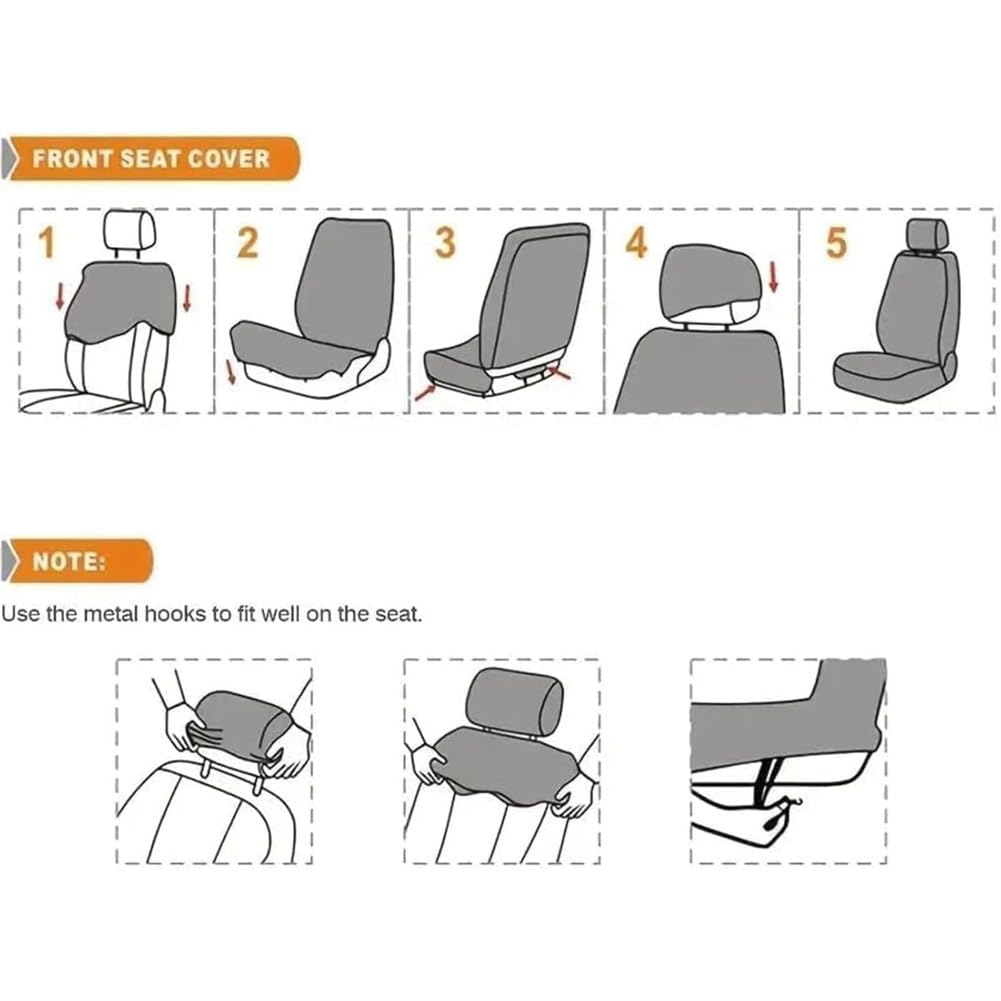 2 Piezas Completo De Fundas De Asiento para Mercedes Sprinter (2018+) [RWD Only], Fundas Asientos Coche para Conductor y Copiloto Interior Accesorios Asientos