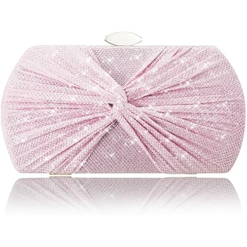 Suhatjia Clutch Purses for Women Wedding Evening Glitter Sparkly Handbags Party Purses for Women with Detachable Chain Cover