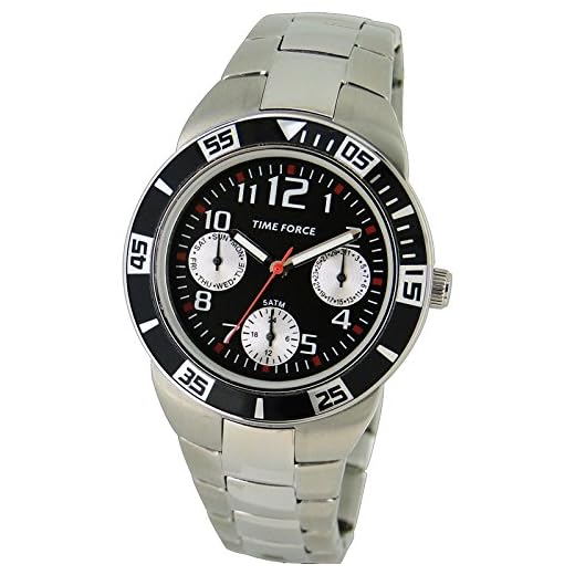 TIME FORCE Reloj De Pulsera Tf-4120B01M Cadete Acero Multifuncion 50M PLATEADO