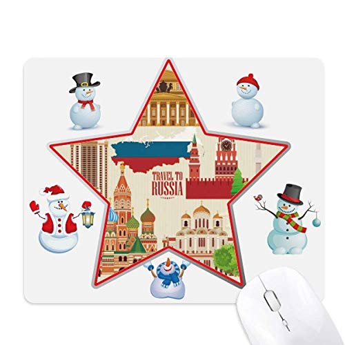 Tapis de souris Russie bonhomme de neige pour décorer votre bureau