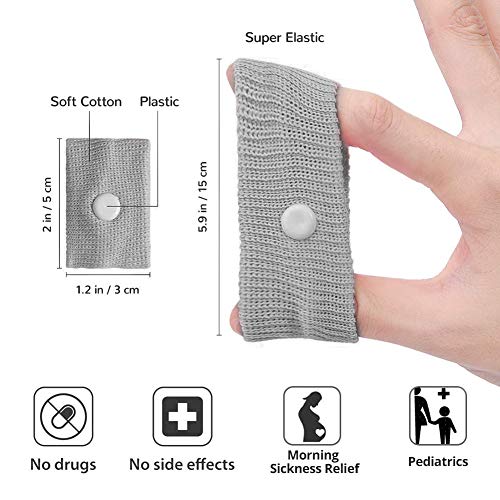 Toulifly Travel Wristbands,Travel Motion Sickness Relief Wrist Band,Natural Nausea Relief, 4-Pair #TOP1