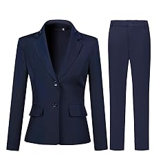 YUNCLOS Womens Formal Two Piece Office Lady Suit Set Work Blazer Jacket Pant