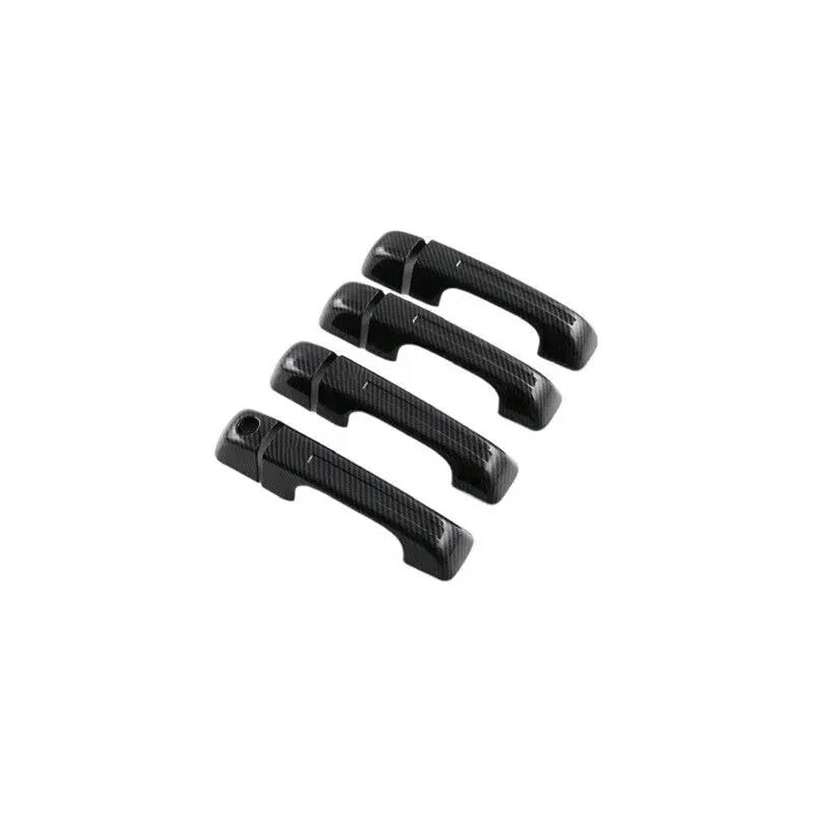 Yytemd Carbon Fiber Normal Car Exterior Door Handle Cover Moulding Trim Protective Accessorie For Ram 1500 2019-2024 Chrome(Carbon Fiber Normal)