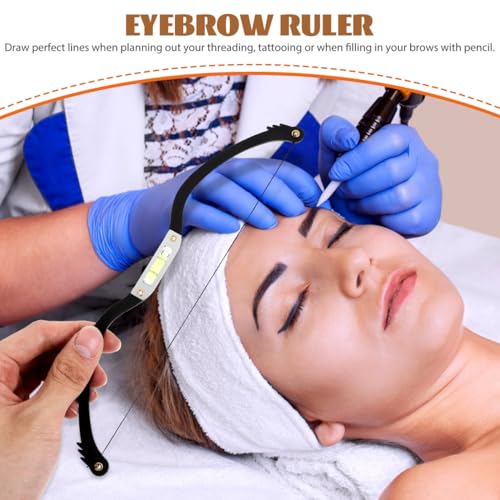 Healvian Règle à Sourcils En Alliage Arc De Précision Niveau Intégré Pour Esthéticiennes Maquillage Semi-permanent Et Tatouage Sourcils Professionnel – vue 6