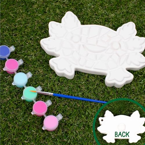Image of Creative Roots Axolotl Stepping Stone Kit, 7-Inch Paintable Ceramic Stepping Stone, Includes 6 Acrylic Paints, Kids Crafts, Ages 8+