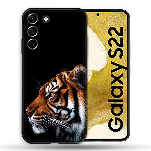 Coque Samsung S22 Tigre Noir en silicone rigide de protection