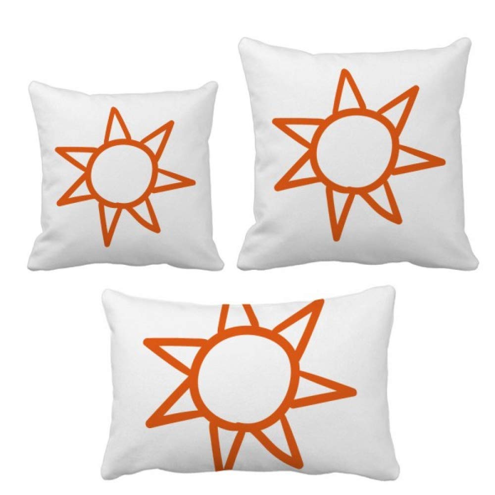 Coussin orange soleil décoratif pour canapé salon
